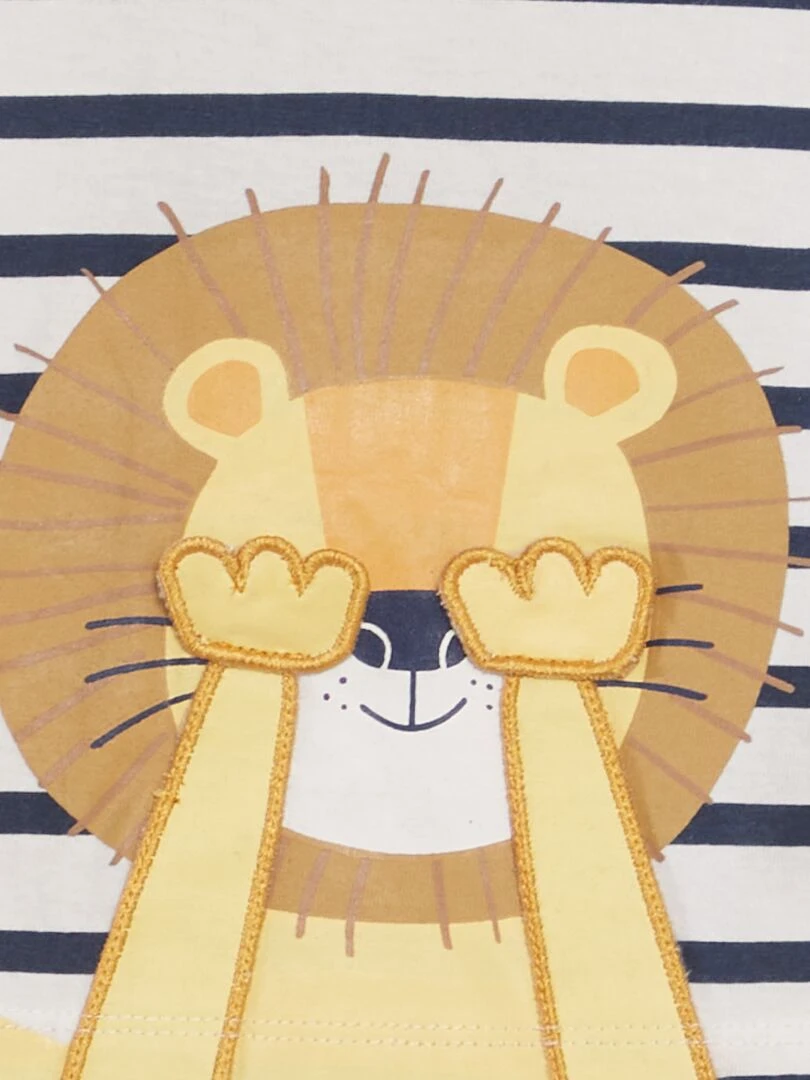 Ensemble de pyjama ludique 'Lion' 2 pièces Bleu