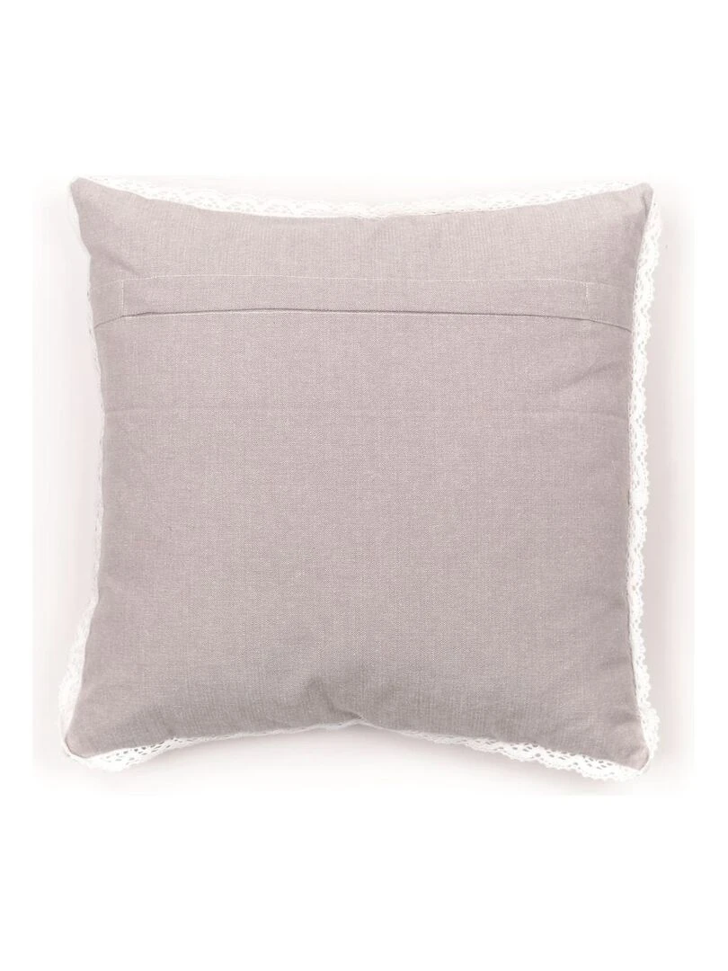 Coussin déhoussable avec dentelle 'CHARME' 'TODAY'   Beige