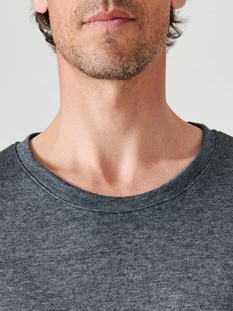 T shirt tricot double face  manches longues Thermolactyl   Damart   Gris