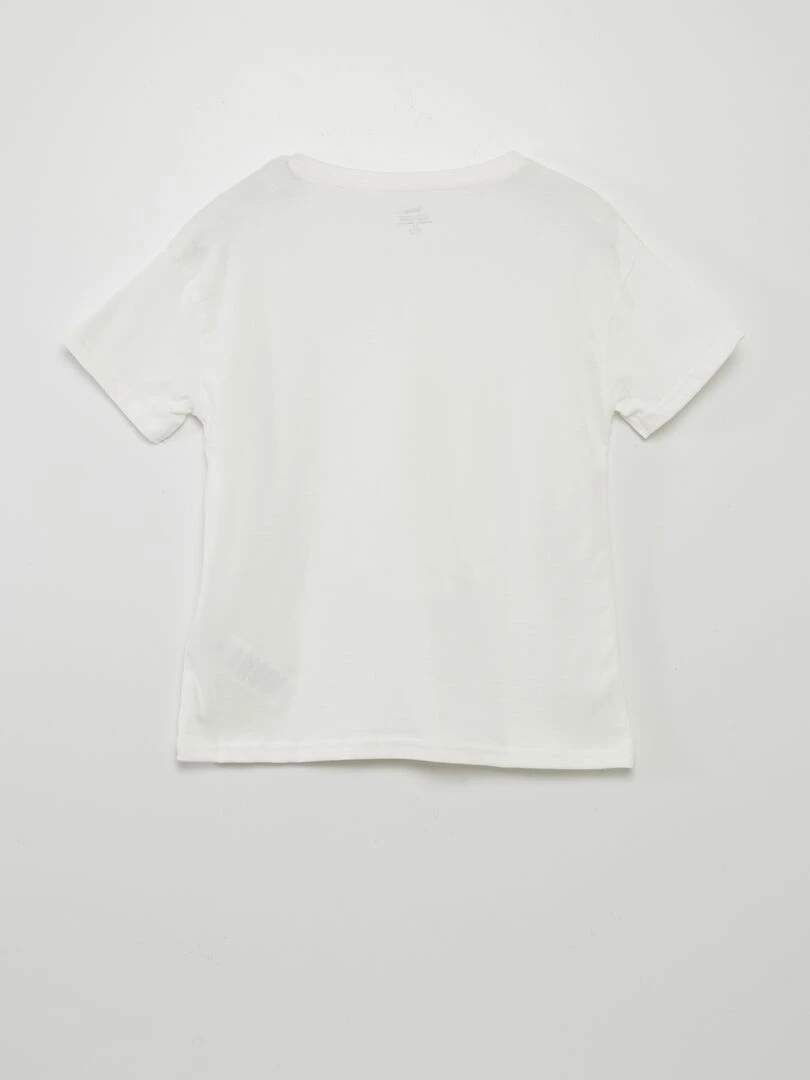 T shirt 'Disney' 'La Reine de Neiges'   Blanc