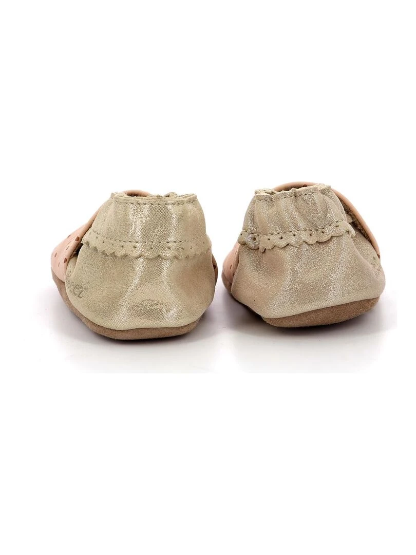 Chaussons Cuir Cookie Lover   Rose