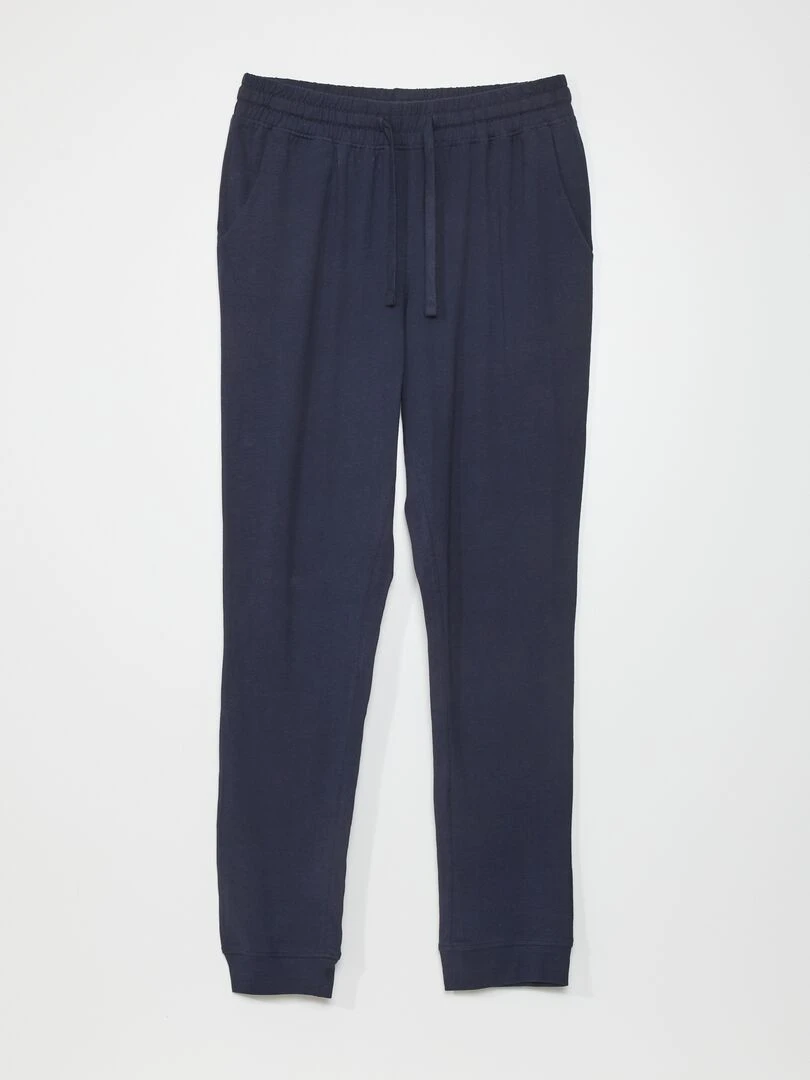 Pyjama long en jersey   2 pièces   bleu navy