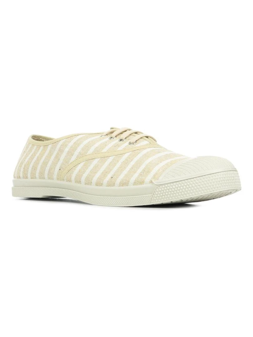 Baskets Bensimon lacet Rayure Playa Beige
