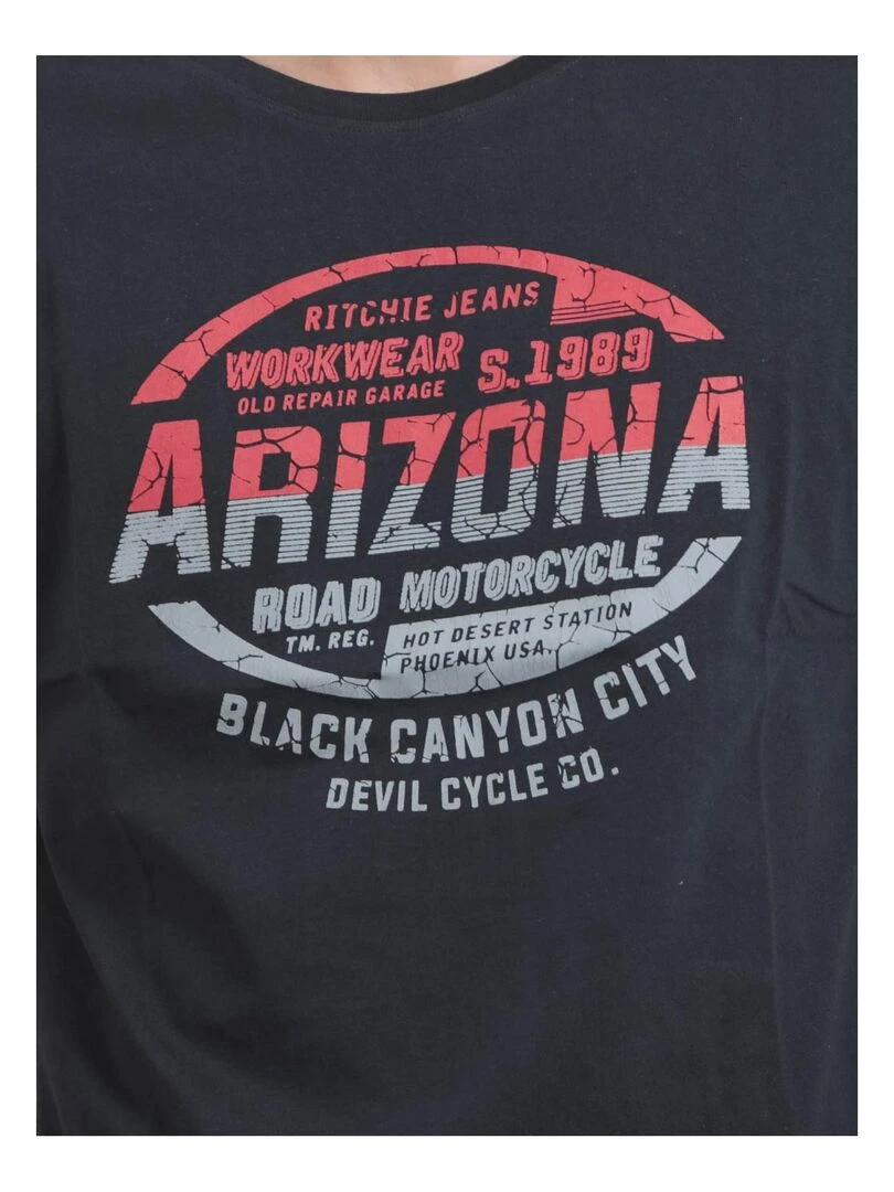 T shirt col rond pur coton JACRAIG   Bordeaux