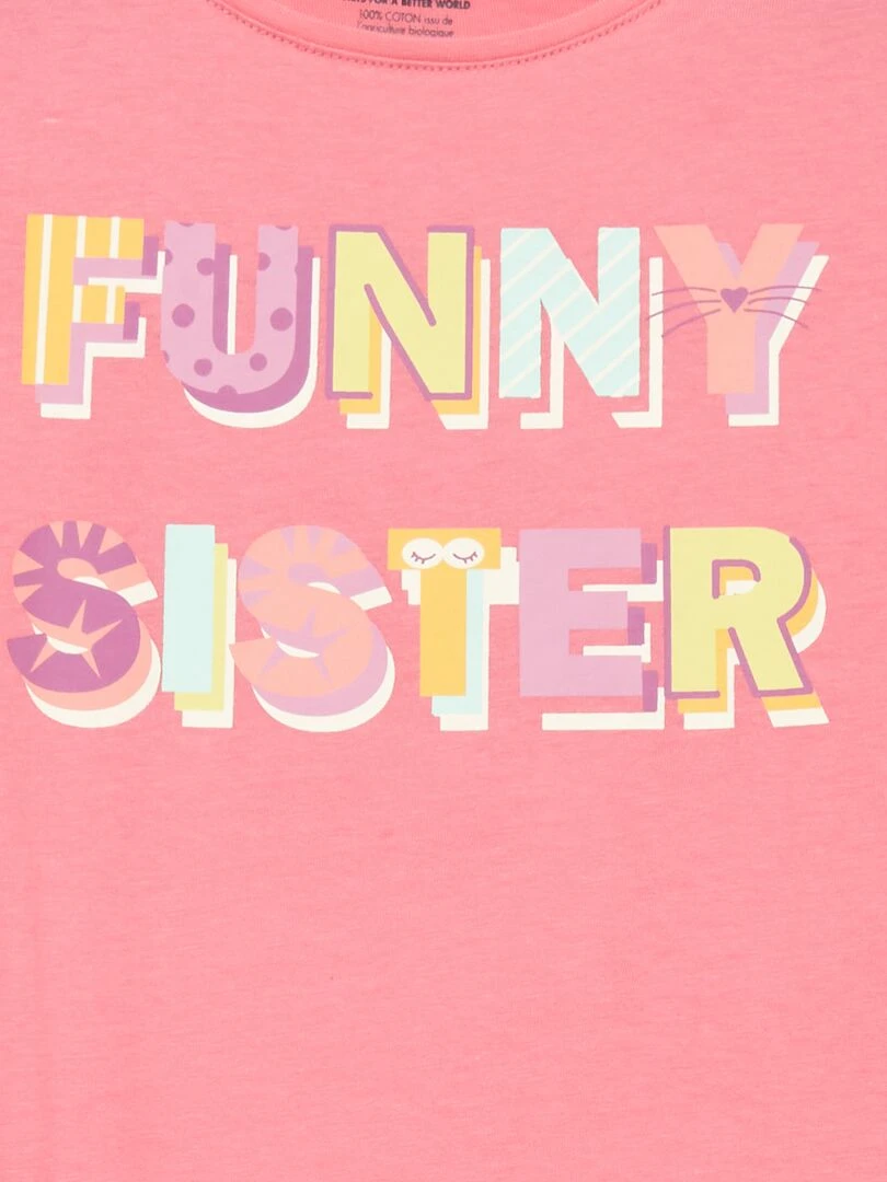 T shirt imprimé Rose