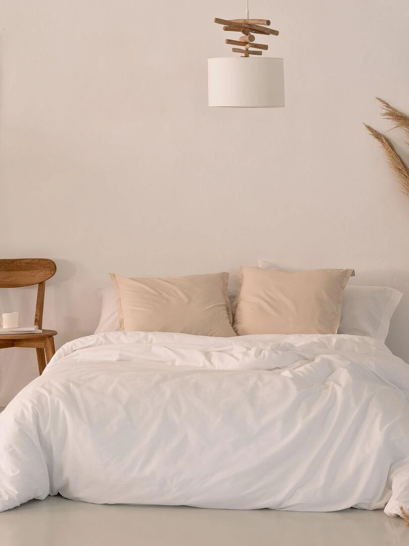 Housse de couette Basic 200 tc "Happyfriday"   Blanc