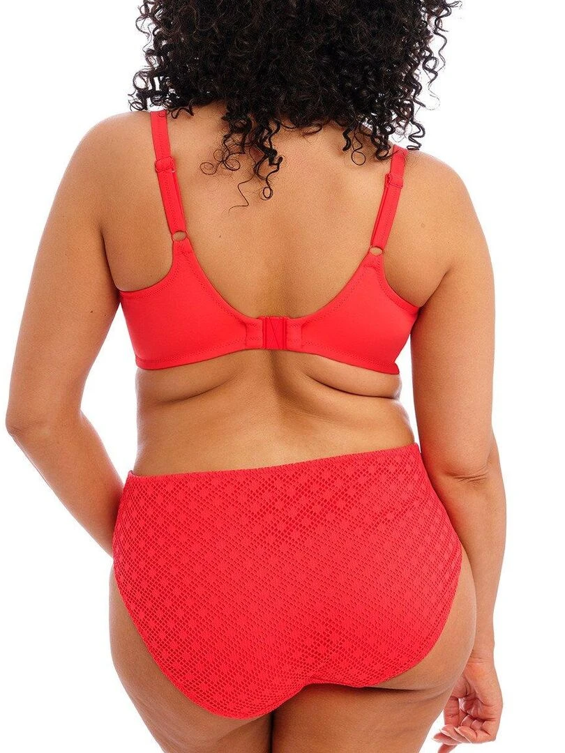 Culotte de bain taille haute grande taille Bazaruto   Rouge