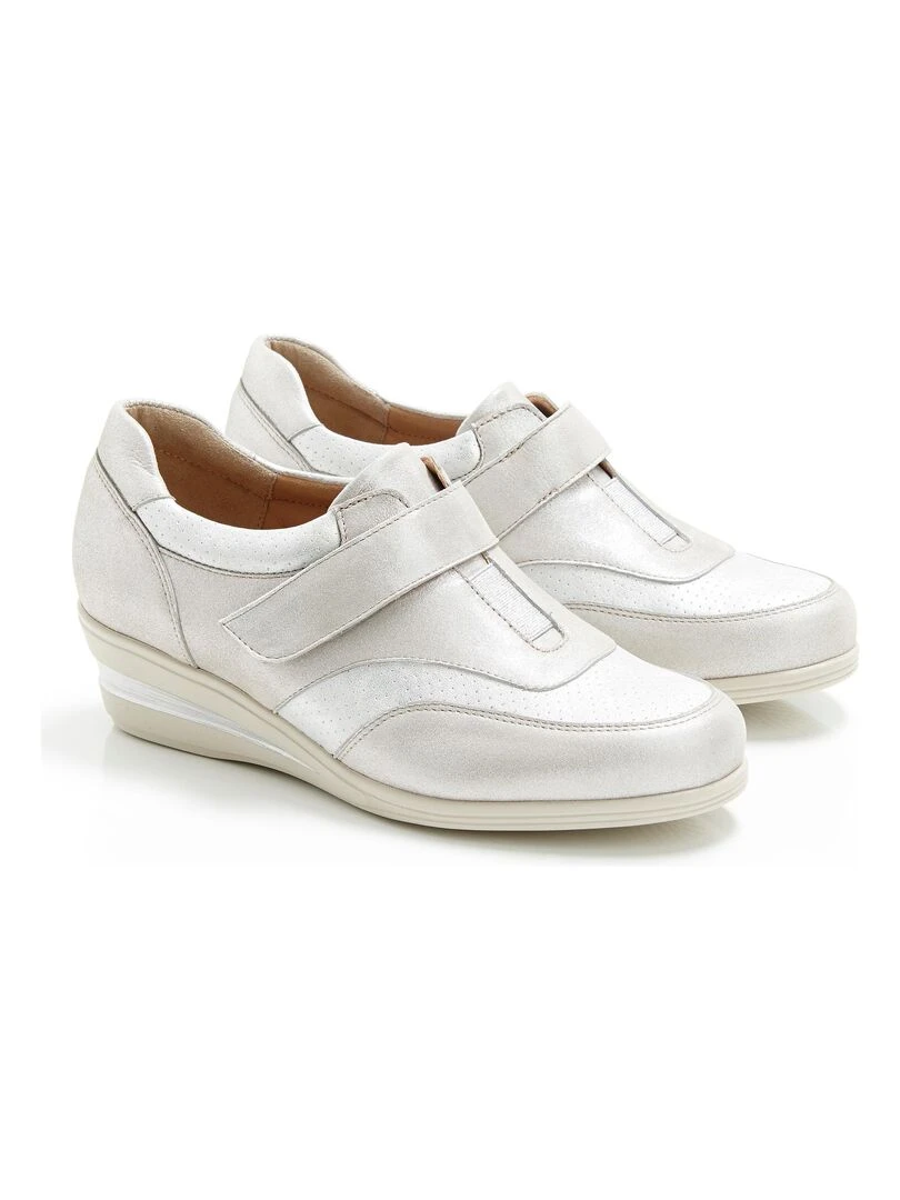 Derbies irisés à scratch Damart Argenté