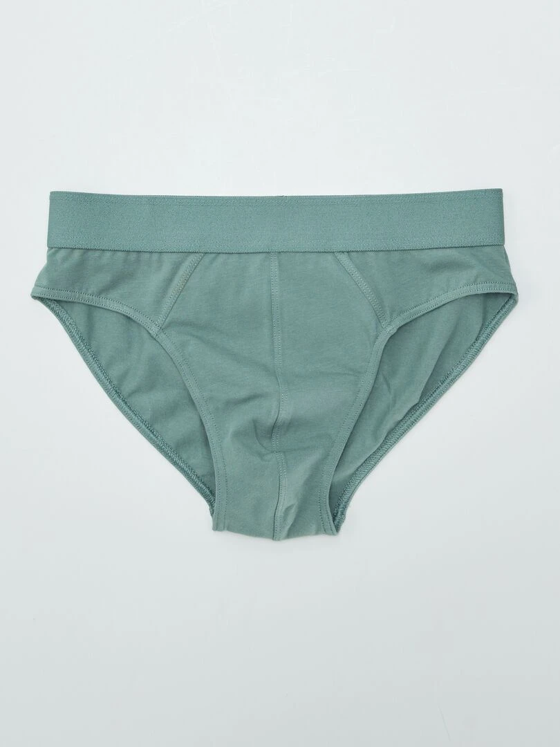 Lot de 3 slips unis   Vert/gris