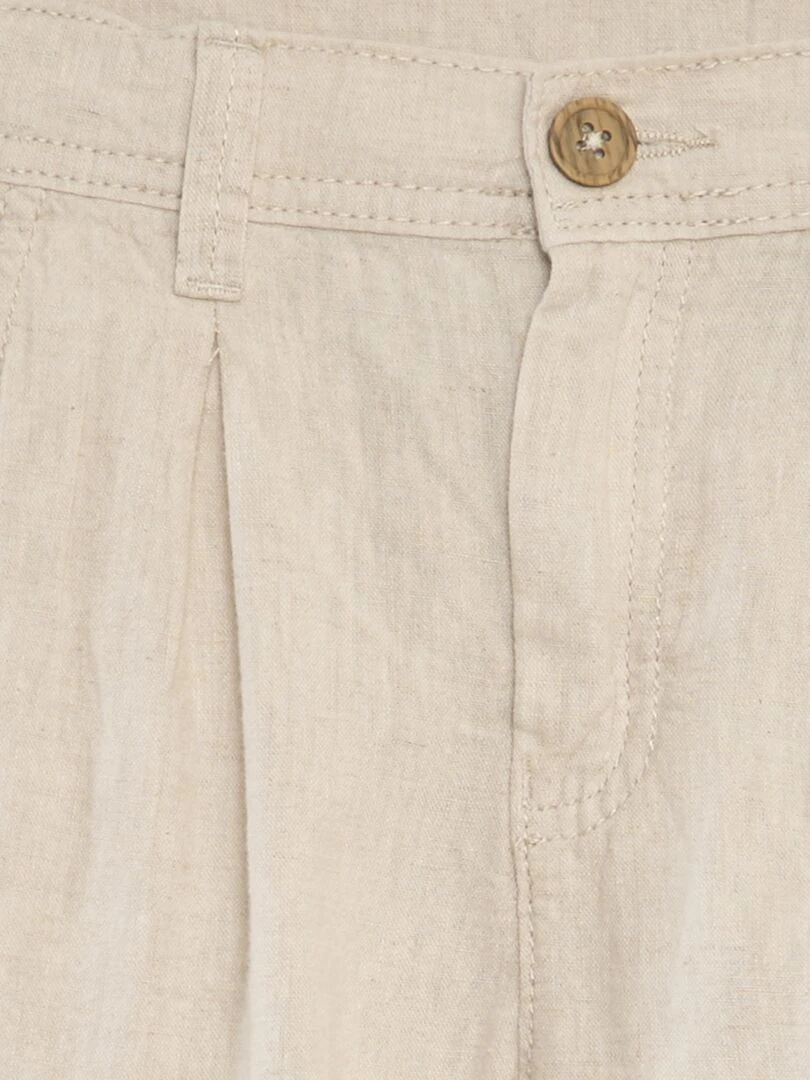 Bermuda chino en lin   Beige