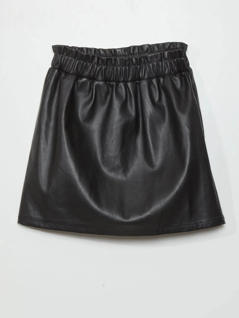 Jupe en simili paper bag noir