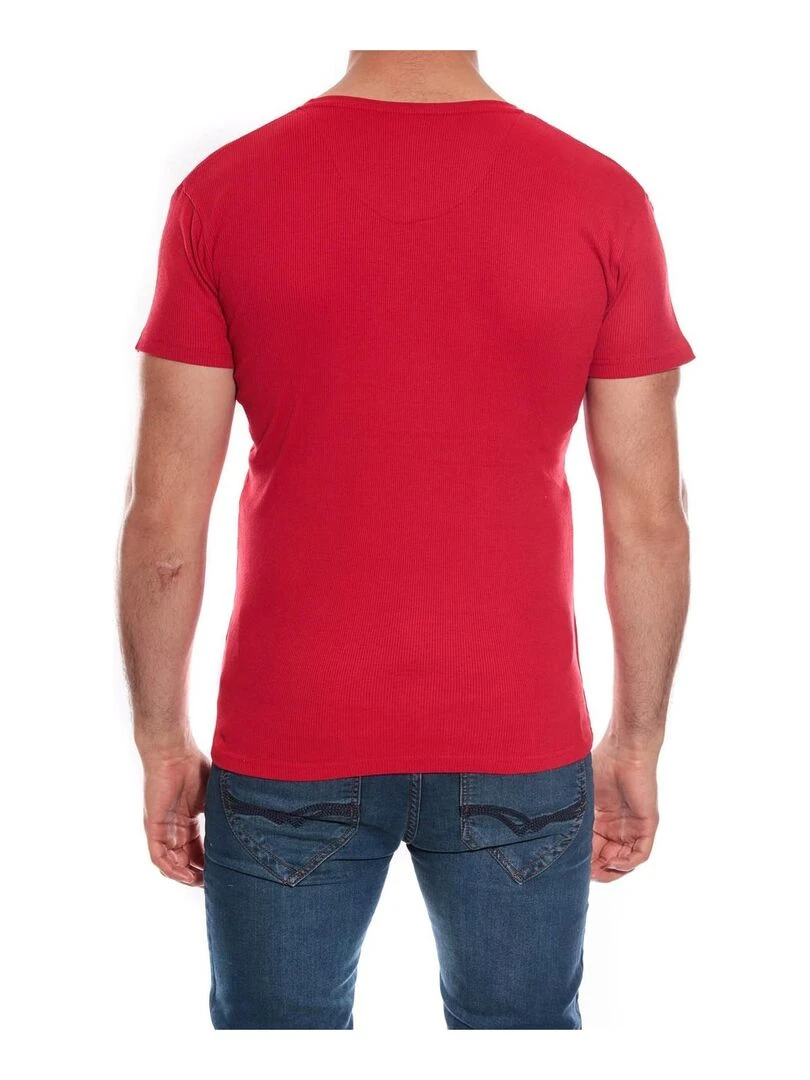 T SHIRT V WILLIAM II   Rouge foncé