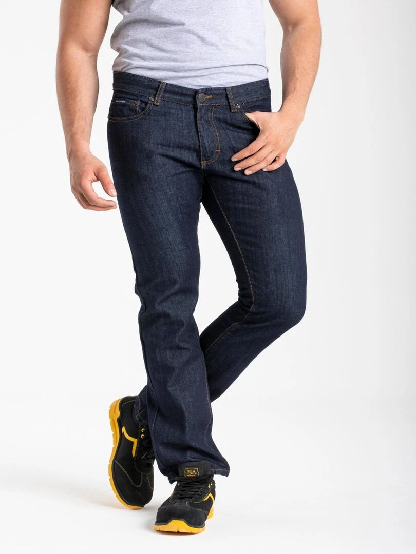 Jeans de travail coton coupe confort brut WORK4 'Rica Lewis' Bleu
