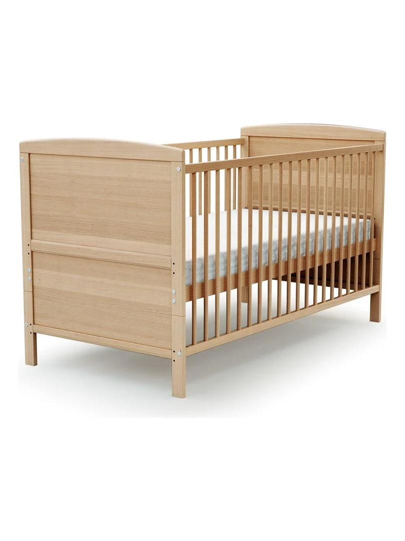 AT4    Lit bébé évolutif ESSENTIEL en bois   Marron clair