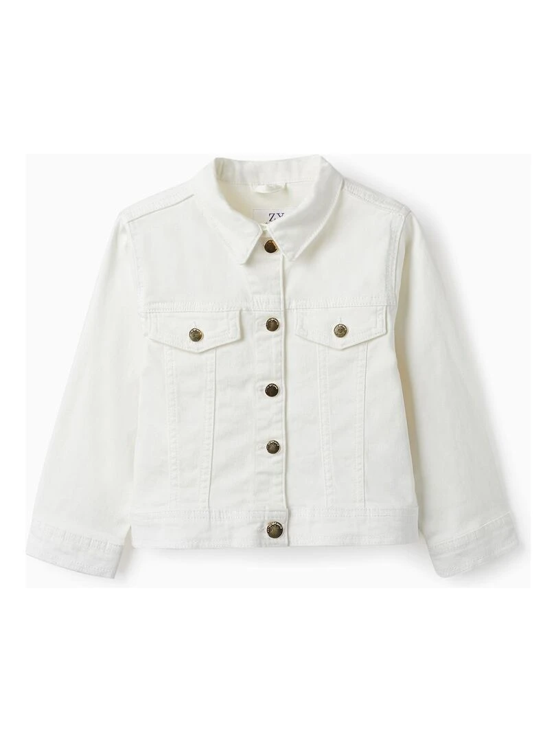 Veste en jean pour fille ATLANTIC COMPANY Beige clair