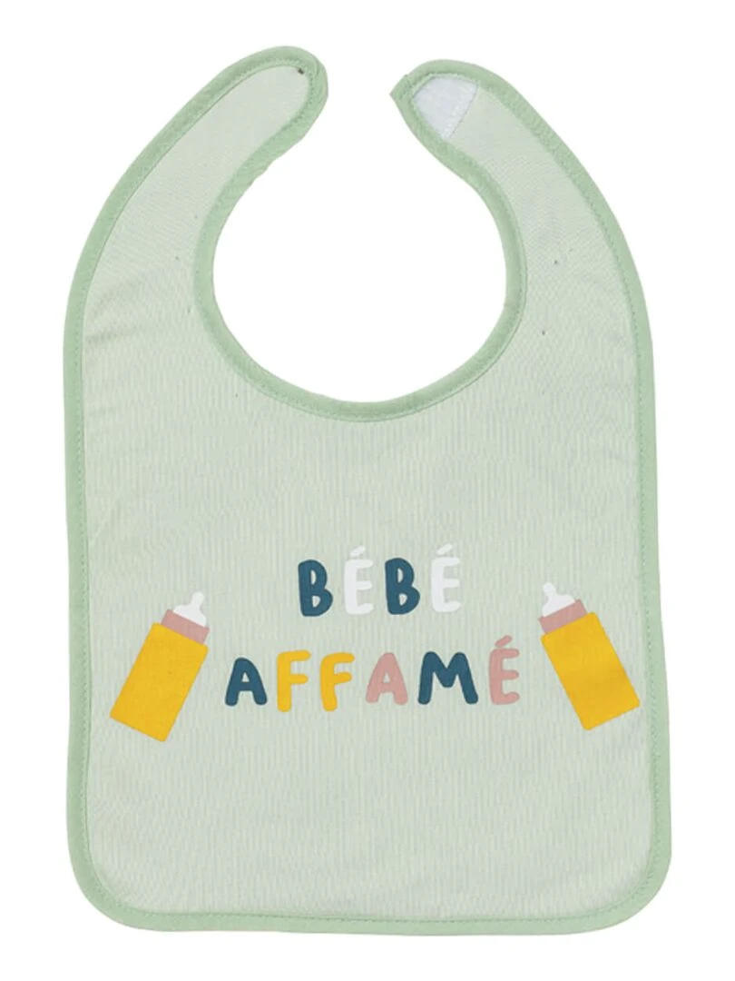 Lot de 3 bavoirs 6 mois 25x36 cm Bébé gourmand Multicolore