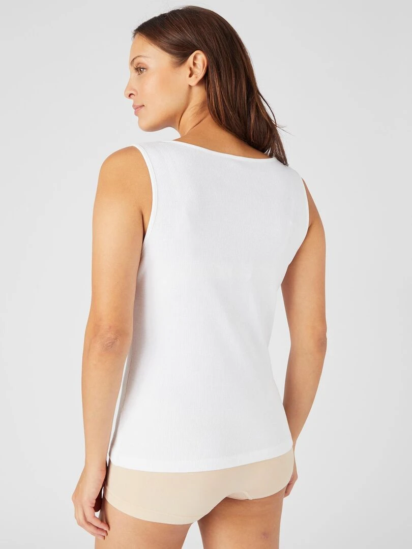 Débardeur en coton pima   Damart   Blanc