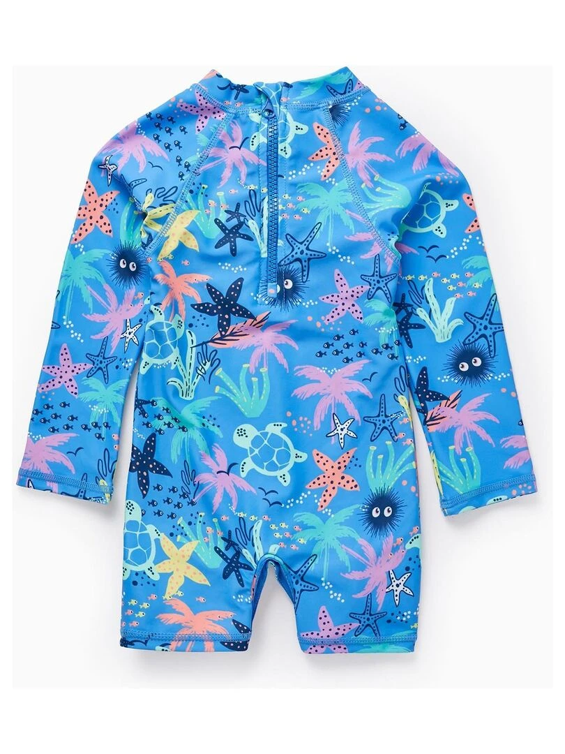 Maillot de Bain UPF80 pour Bébé Garçon 'Coraux Marins' Bleu foncé