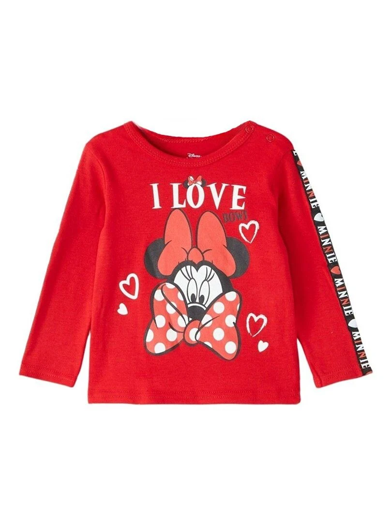 Disney Ensemble T shirt salopette bébé garçon Imprimé Minnie Rouge