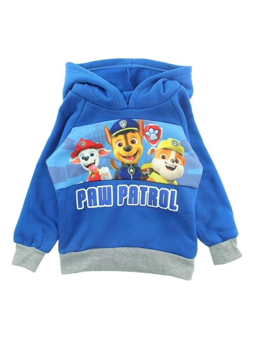 La Pat' Patrouille Sweat garçon imprimé La Pat' Patrouille en coton Bleu