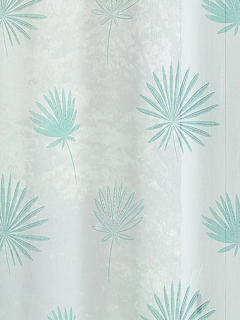 Voilage bohème    Effet lin   Bleu céladon