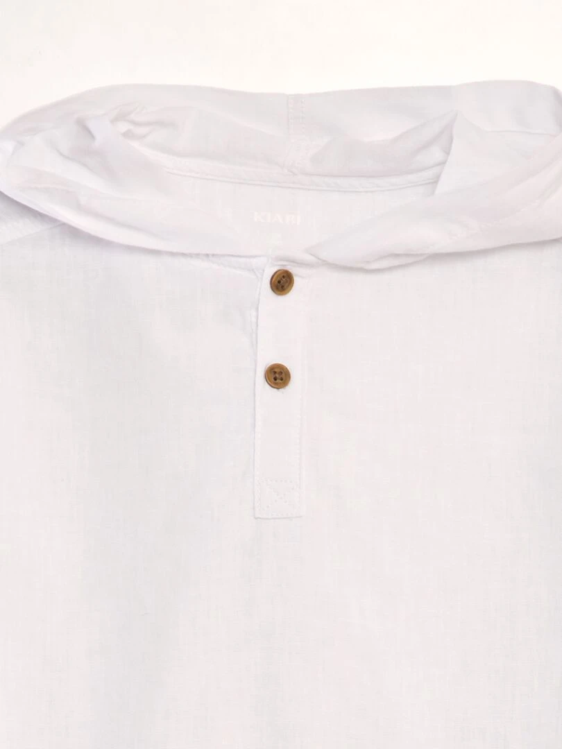 Chemise en lin et coton   blanc