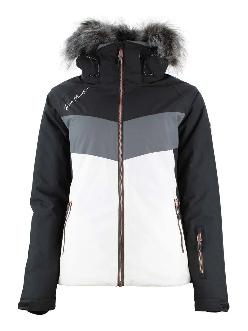 Blouson de ski femme AFIDOL Noir Gris