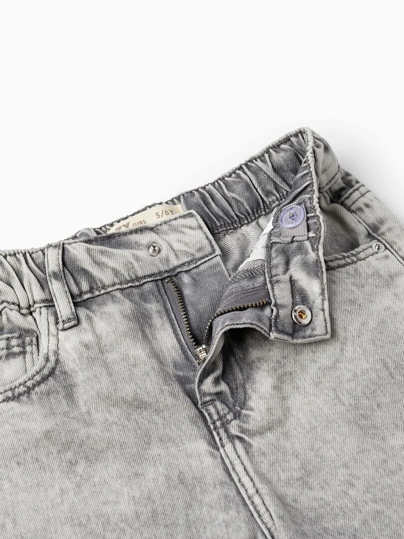 Pantalon en jean pour fille 'Mom Fit'  THE WAVE TRIBE   Gris