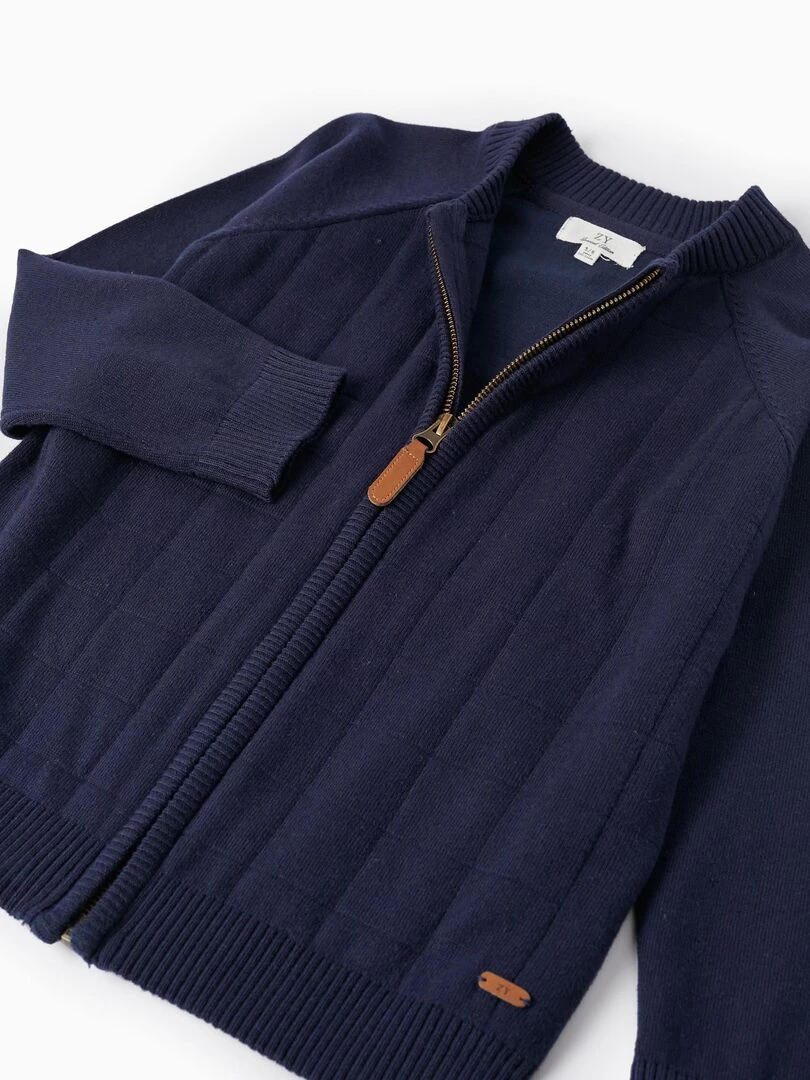 Gilet en Maille pour Garçon  ATLANTIC COMPANY   Bleu foncé