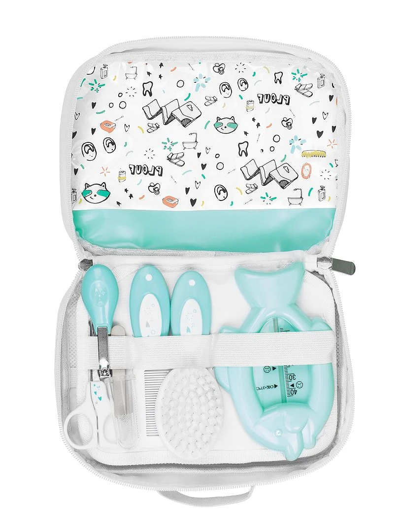 Trousse de soin 'Badabulle' 7 accessoires   blanc/bleu