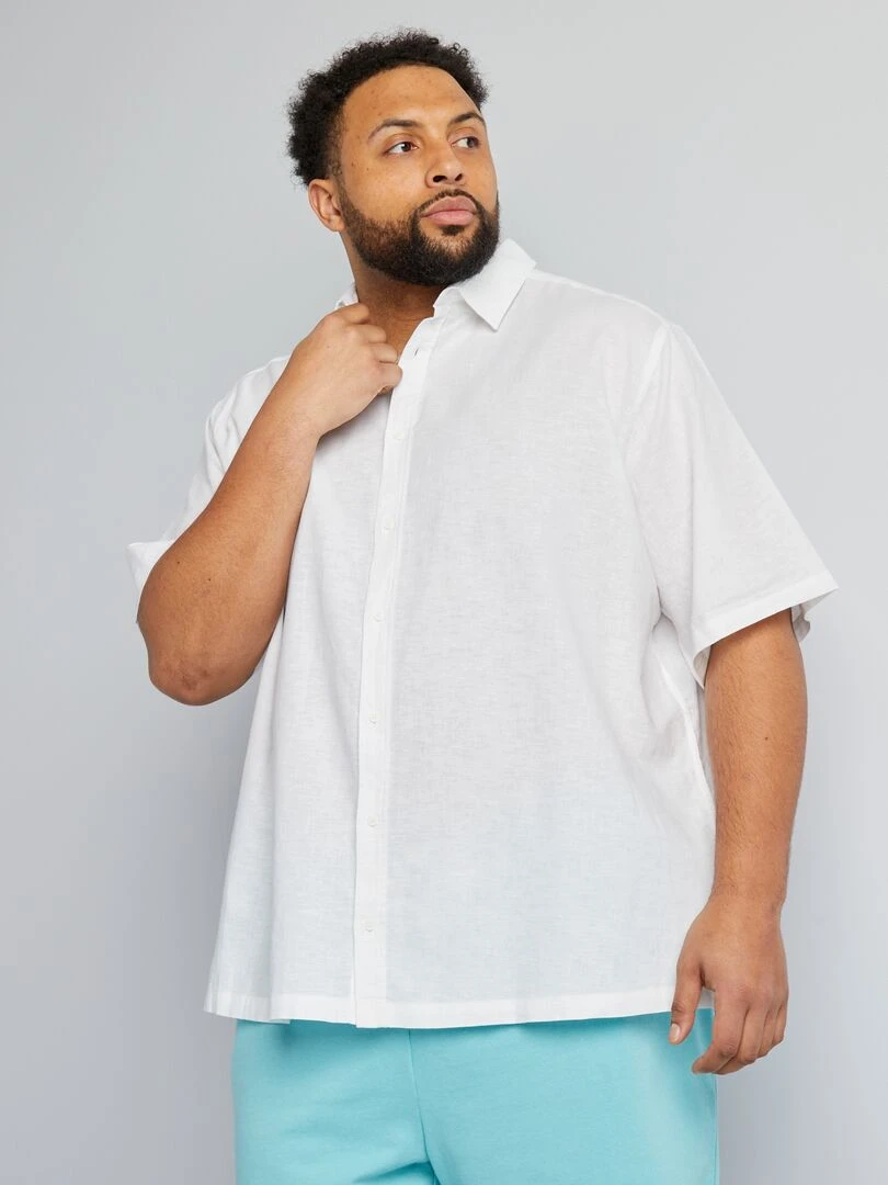 Chemise manches courtes   blanc