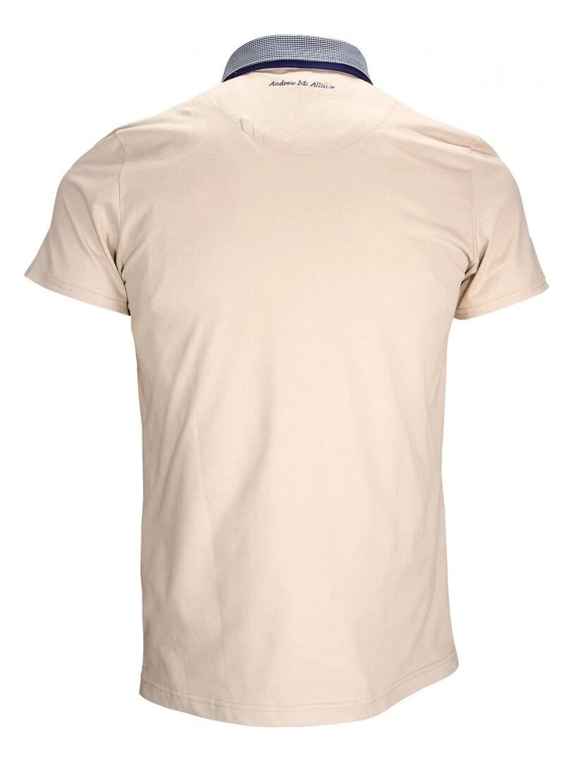 Polo double col JOHN Beige