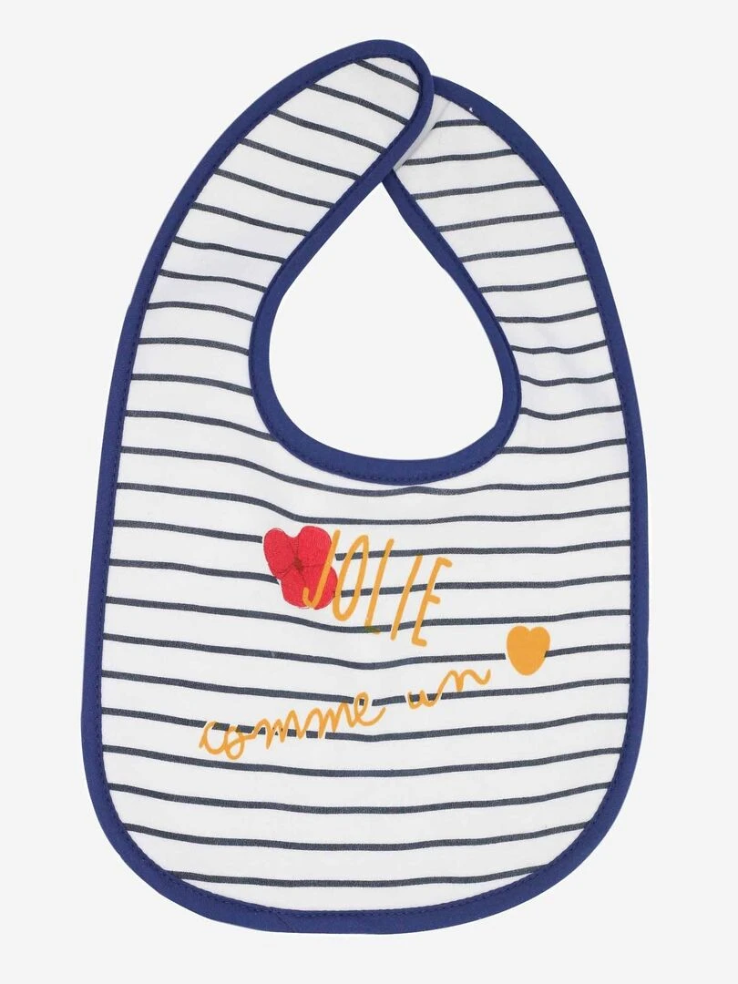 Lot de 7 bavoirs bébé Kinousses   Bleu