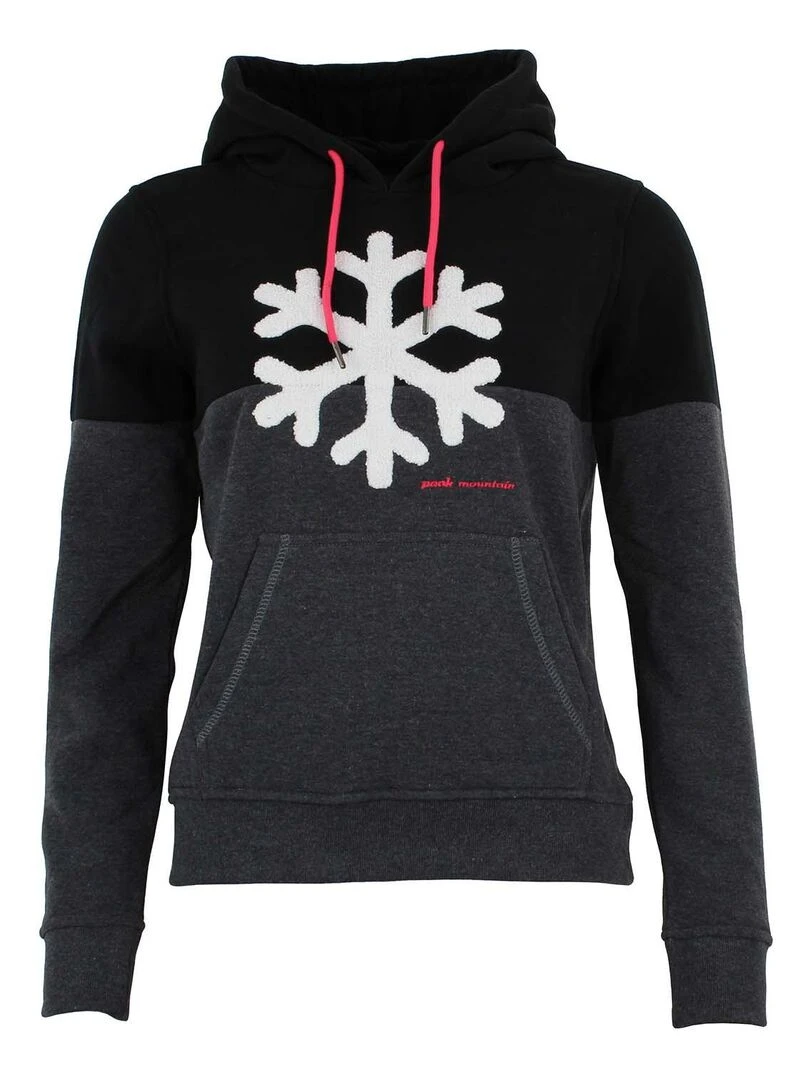 Sweat à capuche femme ACARLO Noir Gris