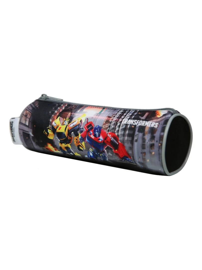 BAGTROTTER Trousse scolaire ronde Transformers Grise Gris