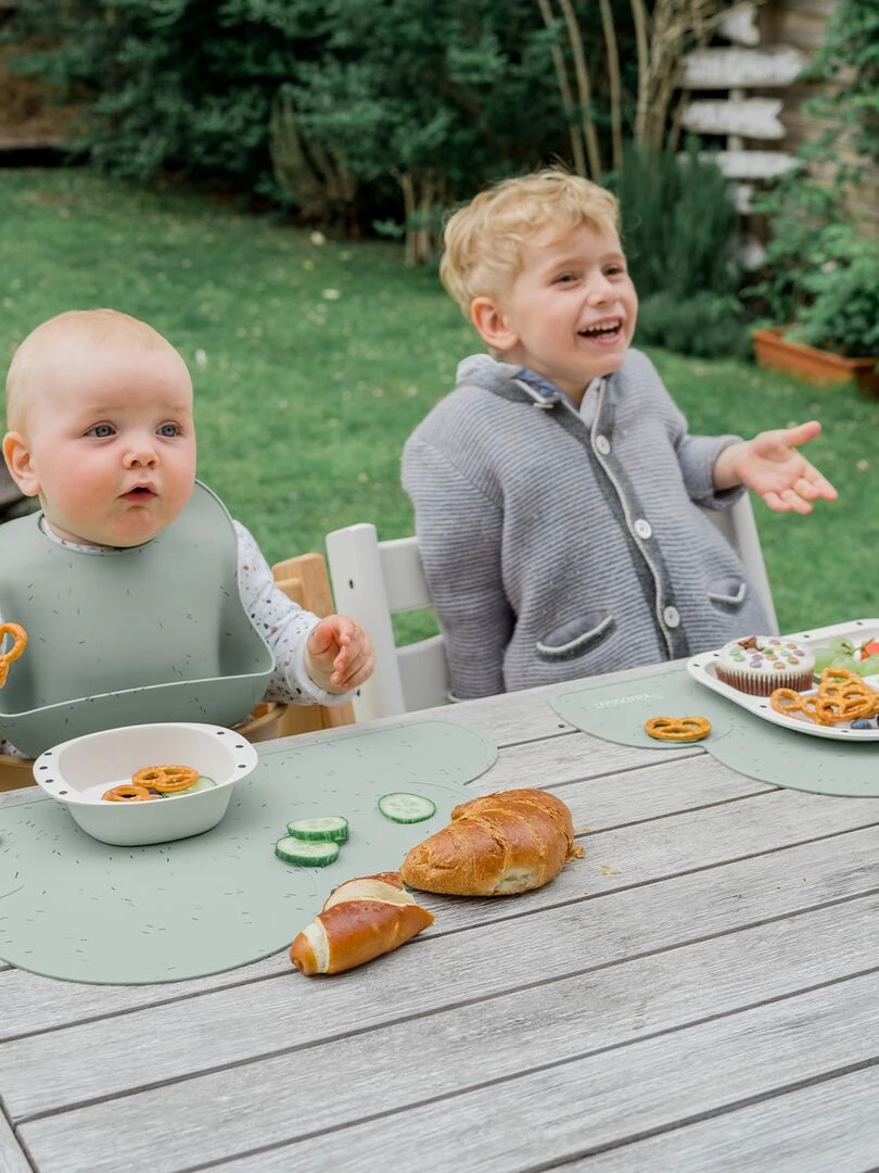 Set de table en forme de nuage en silicone arrose Gris Vert