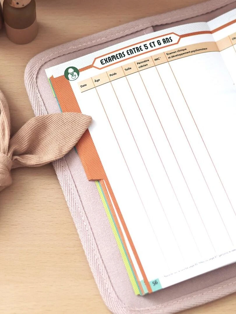 Protège carnet de santé Canvas rose poudré   Rose