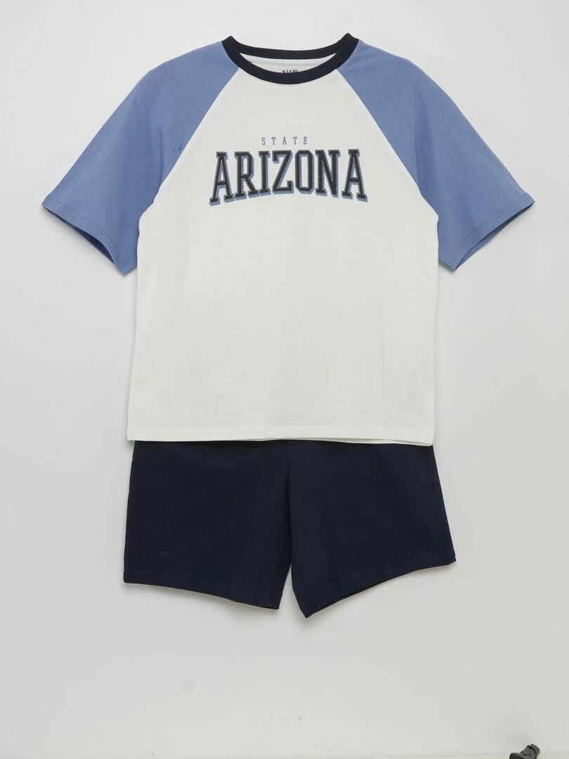 Ensemble de jogging court en french terry 2 pièces Blanc