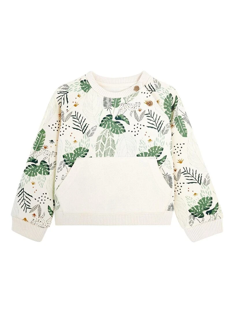 Sweat shirt en molleton garçon Taiga Ecru