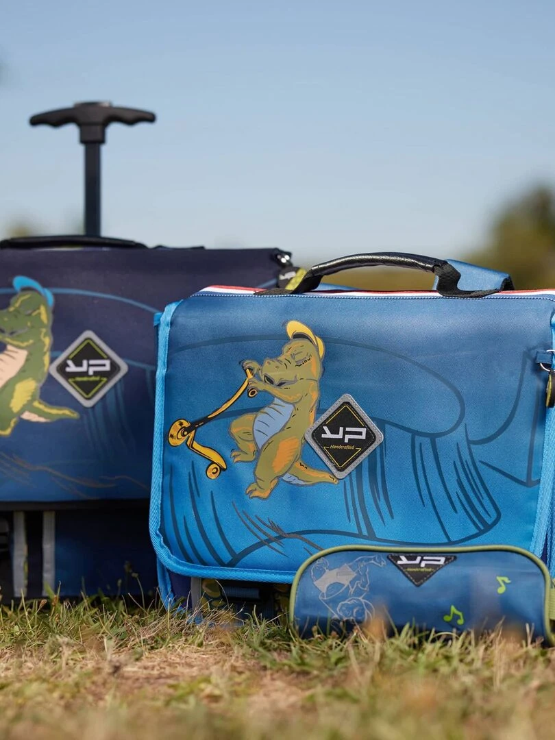 BODYPACK Cartable 38 cm recyclé Dinosaure trottinette Bleu