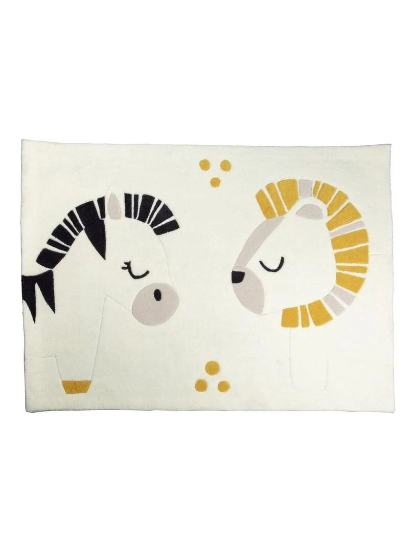 Tapis de chambre en acrylique blanc SAUTHON Blanc