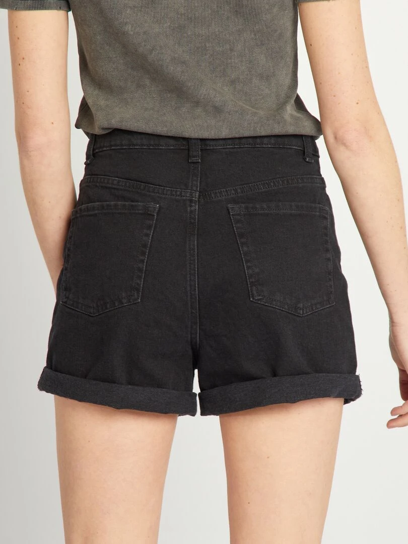 Short en jean   Gris
