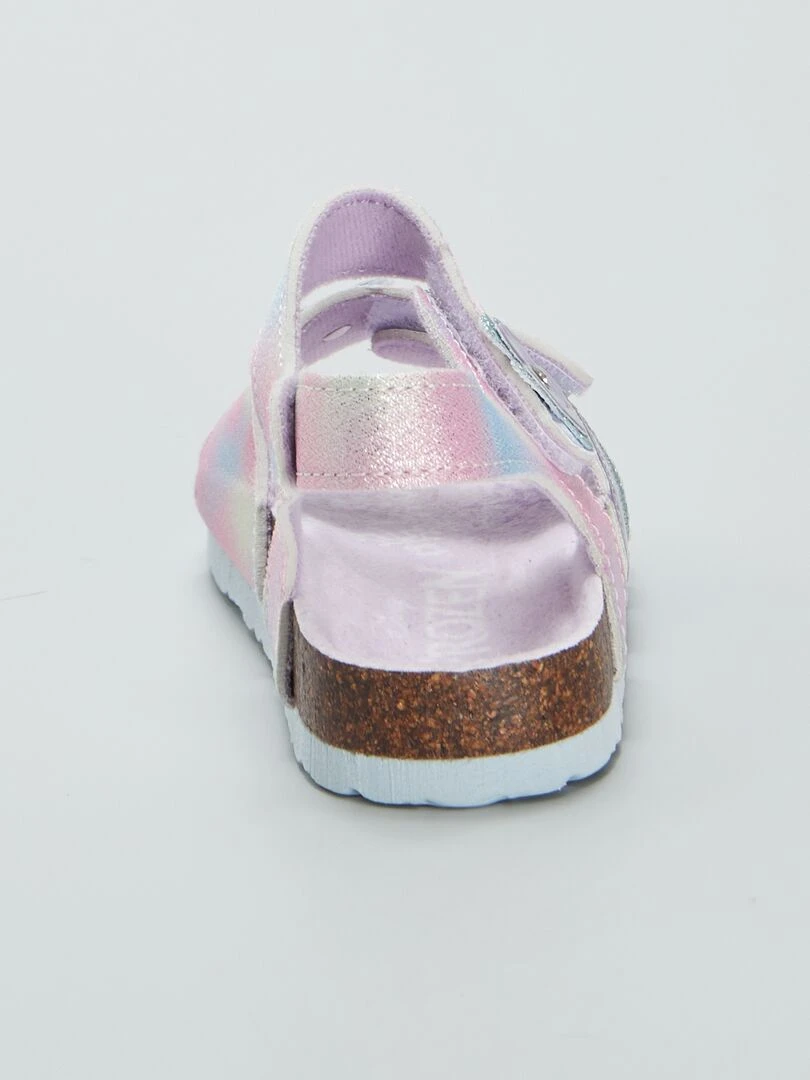 Sandales à scratchs 'Reine des Neiges'   Rose