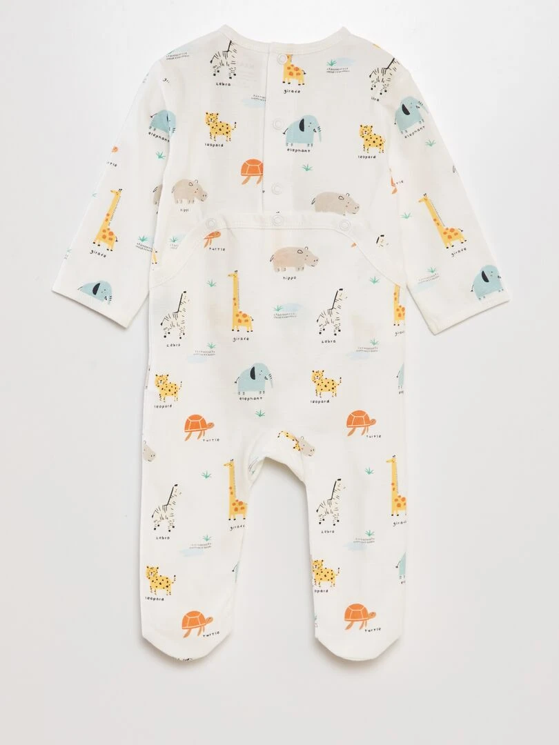 Pyjama dors bien en coton   BLANC