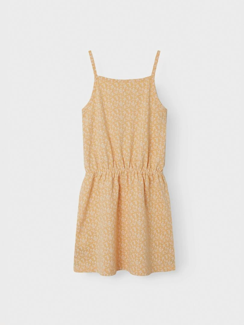 Robe imprimée à bretelles orange
