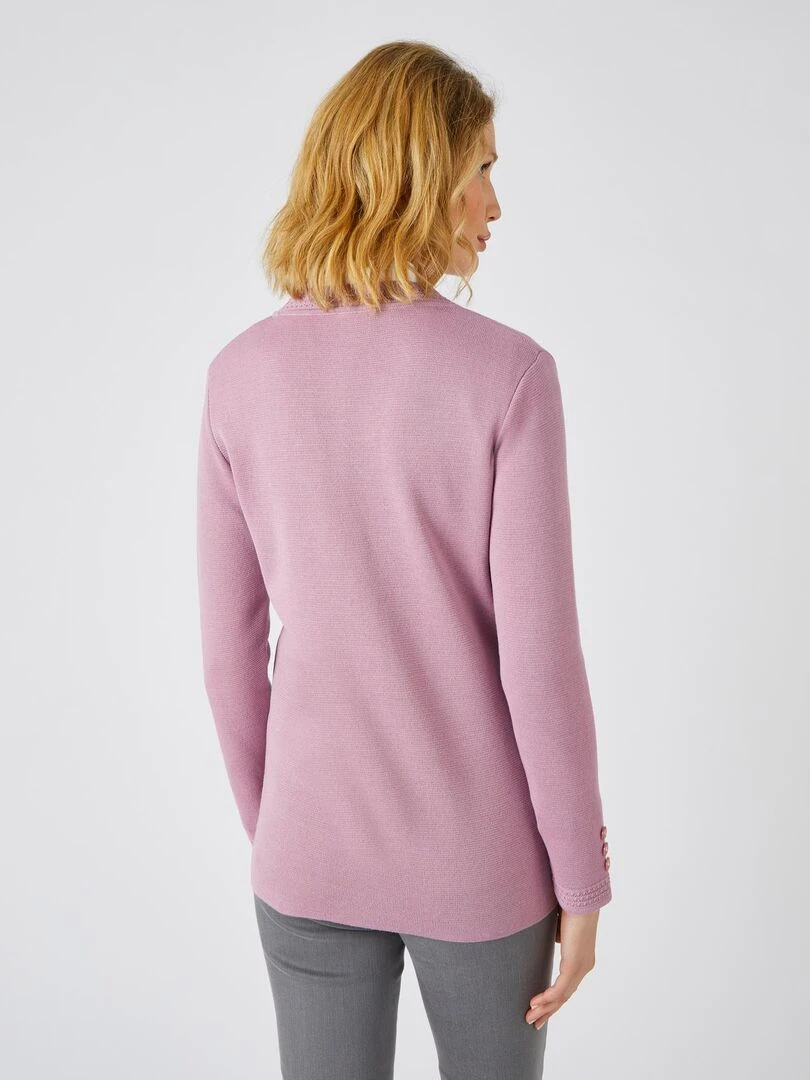 Veste maille milano 50% laine mérinos   Damart   Mauve