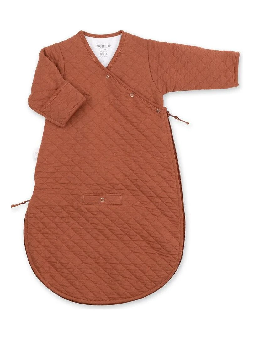Bemini Gigoteuse avec moufles Pady quilted jersey Beige foncé