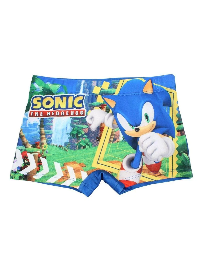 Sonic Boxer De Bain garçon imprimé Sonic Bleu