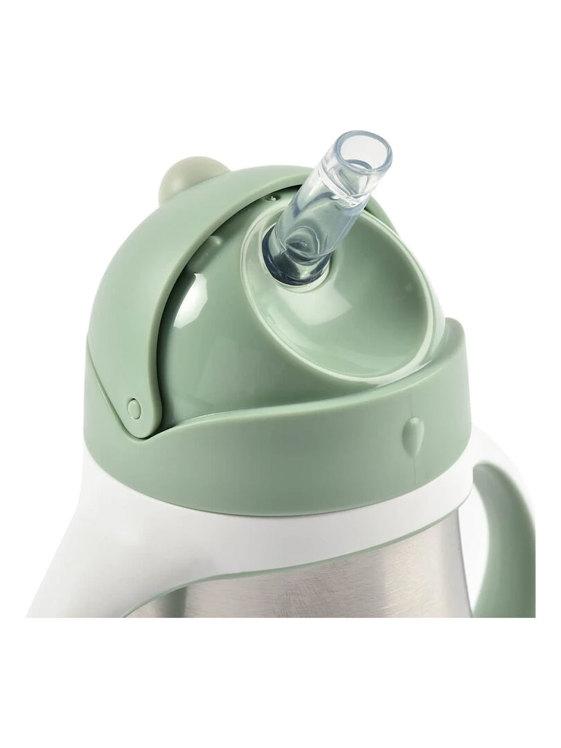 Tasse à paille en inox vert sauge (250 ml)   Vert