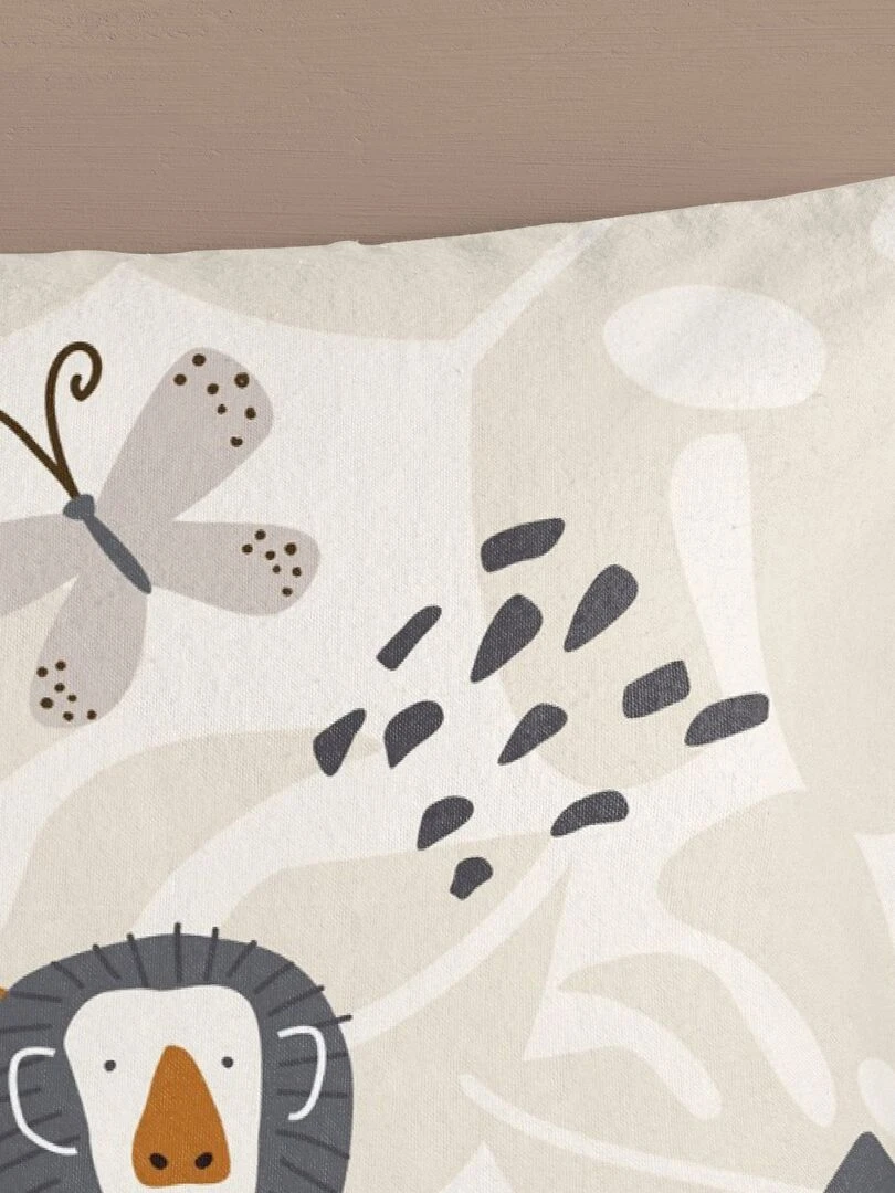 Parure de lit animaux   1 personne   Beige